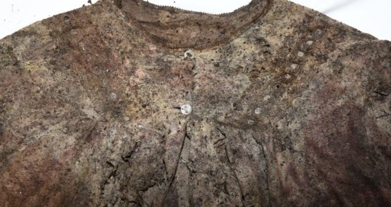 The white nightdress-type garment that was also recovered from the scene. Photograph: An Garda Síochána