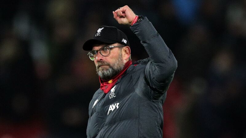 Liverpool’s march to the Premier League title has been delayed for the foreseeable future by football’s stoppage due to the coronavirus outbreak. Photograph: PA