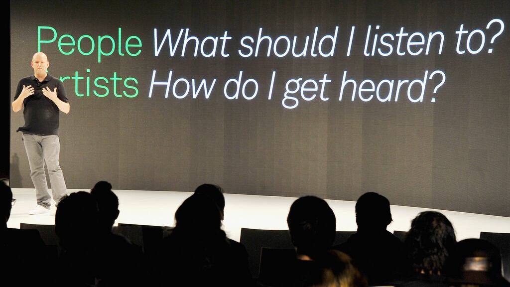 Big questions: Daniel Ek, CEO of Spotify. (Photo by Theo Wargo/WireImage)