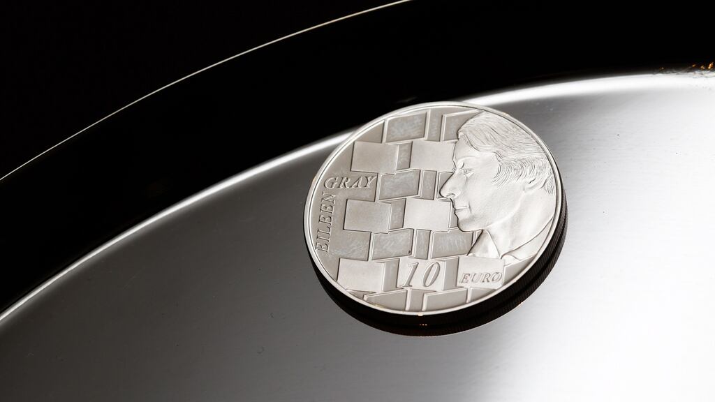 Eileen Gray coin. Picture Jason Clarke