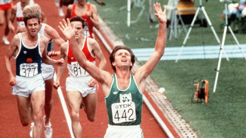 Eamonn Coghlan pictured at the 1983 World Championships in Helsinki. Photograph: Inpho
