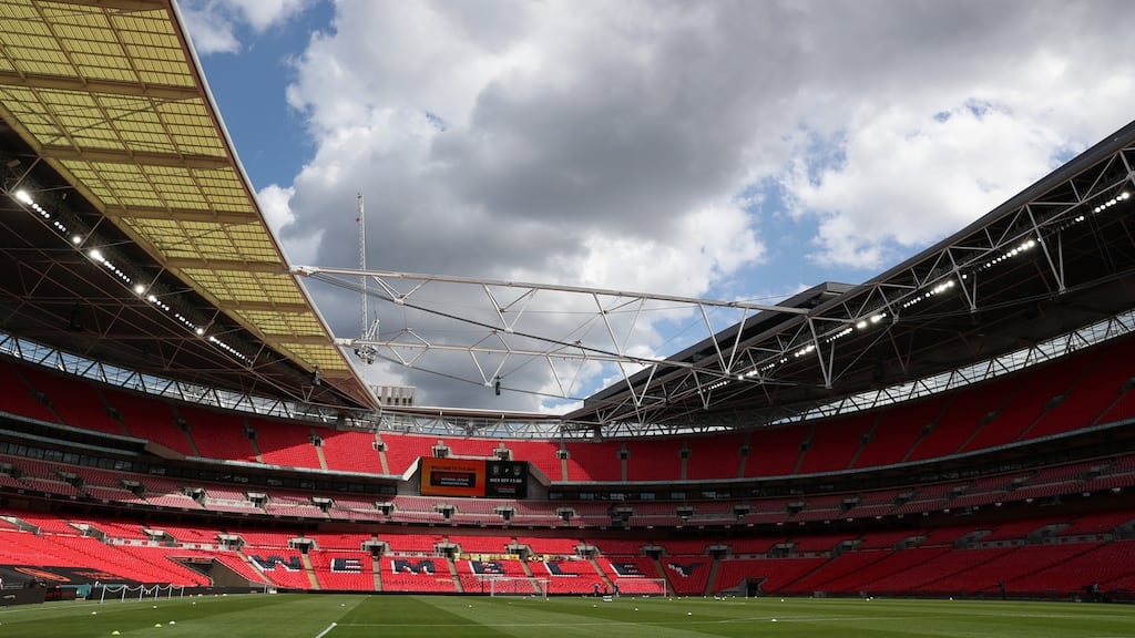 Wembley will host the Championship play-off final between Brentford and Fulham tonight - the most valuable single match in world football. File photograph: Getty Images