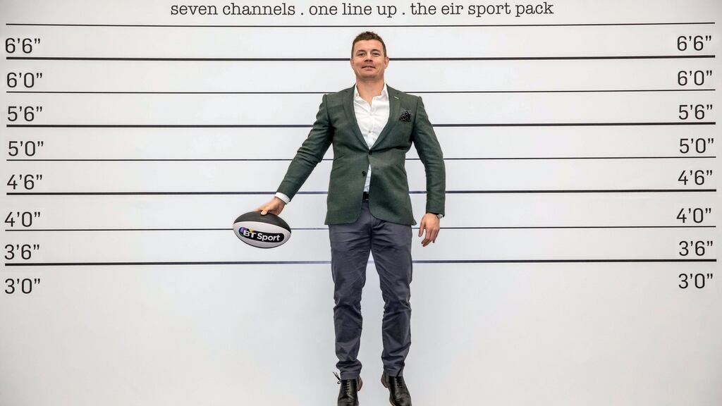 Brian O’Driscoll  promoting the BT Sport line-up on the eir Sport Pack  at eir group headquarters. Photograph: Morgan Treacy/Inpho