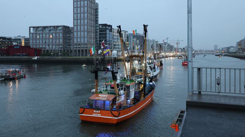 Flotilla at Dublin Port on Wednesday. Photograph: Alan Betson