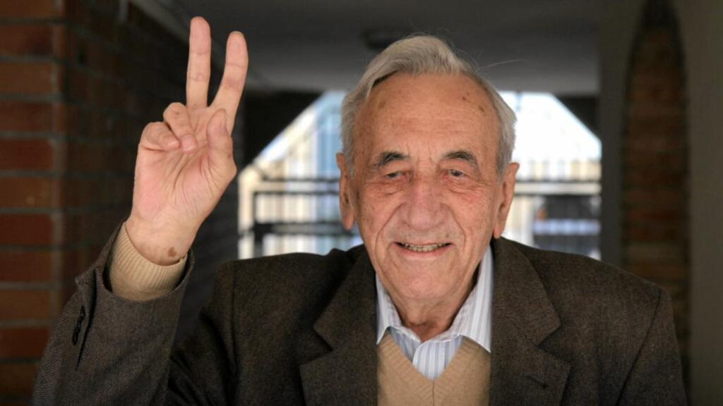 Former Polish prime minister Tadeusz Mazowiecki in Warsaw in 2009. His appointment in 1989 as the first non-communist prime minister in the Soviet bloc helped usher in democratic change across eastern Europe. Photograph: Wojciech Surdziel/Agencja Gazeta