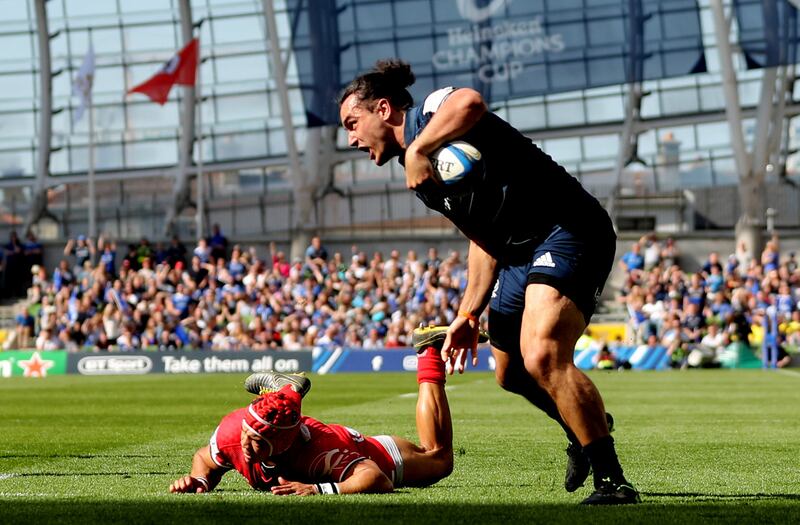 Leinster’s James Lowe in action against Toulouse. Photograph:  James Crombie/Inpho