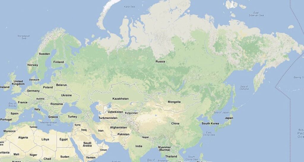 A magnitude 8.2 earthquake originated in the Sea of Okhotsk today. Image: Google Maps