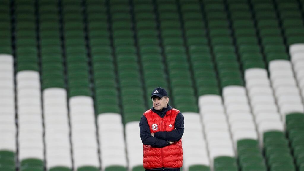 Vladimir Weiss knows defeat to Ireland could prove terminal for Georgia’s hopes of automatic qualification. Photograph: Matthew Childs/Reuters