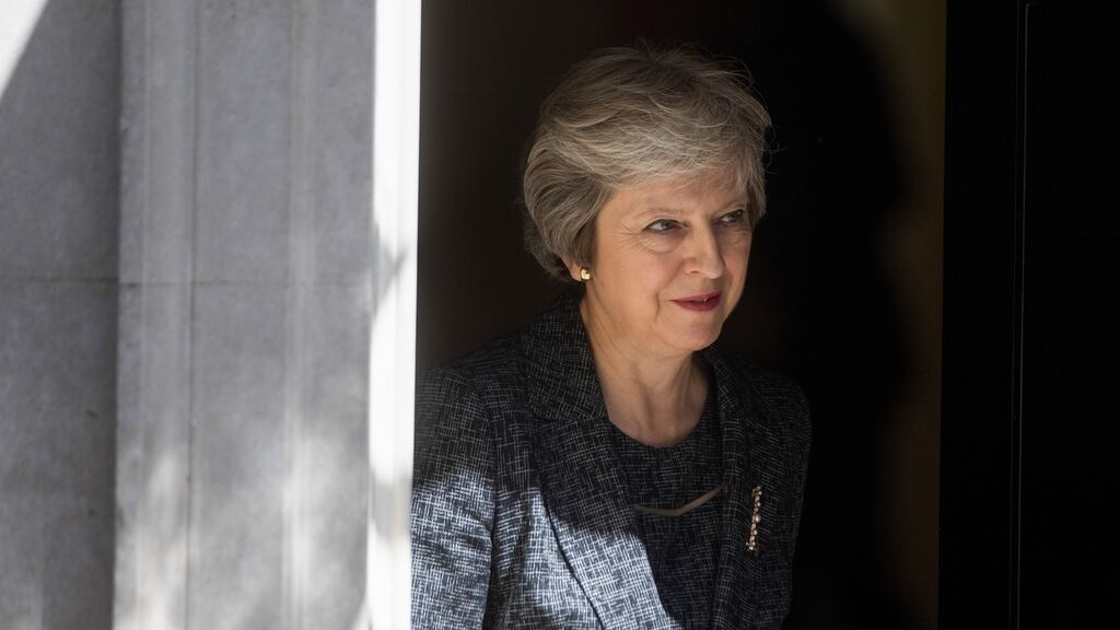 British prime minister Theresa May leaving No 10 Downing Street on Tuesday. Photograph: Simon Dawson/Bloomberg