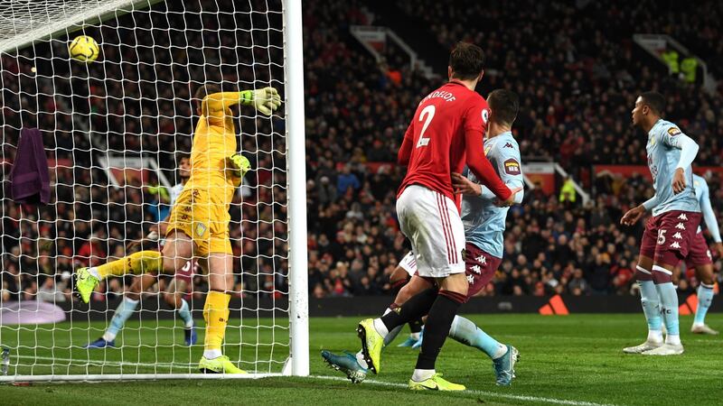 Victor Lindelof puts United ahead. Photo: Stu Forster/Getty Images
