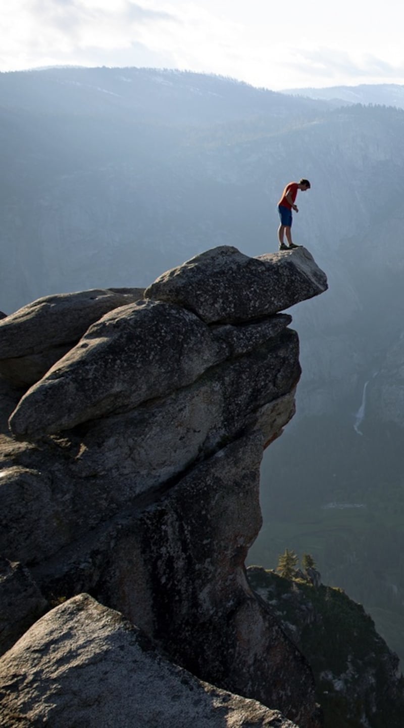 Photograph: Alex Honnold took three hours and 56 minutes to free-solo up El Capitan in Yosemite National Park in California. Photograph: Jimmy Chin/National Geographic