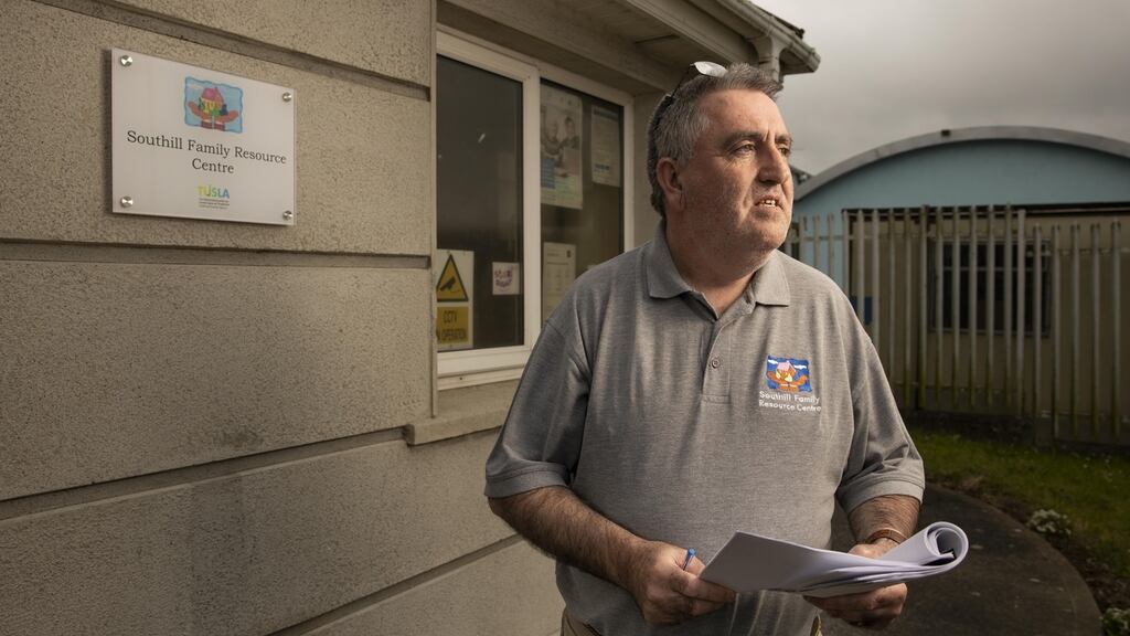 Jimmy Prior, co-ordinator of Southill Family Resource Centre, Limerick City. “The past year has been really tough for most of the families; the kids being off school has not helped,” he says. Photograph: Cathal Noonan