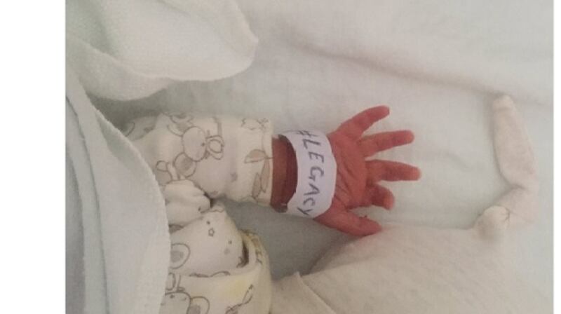 Lynne Cantwell – Ireland’s most capped woman –  posted a picture of her new born daughter, Scarlett, on Sunday wearing a “legacy” wristband.