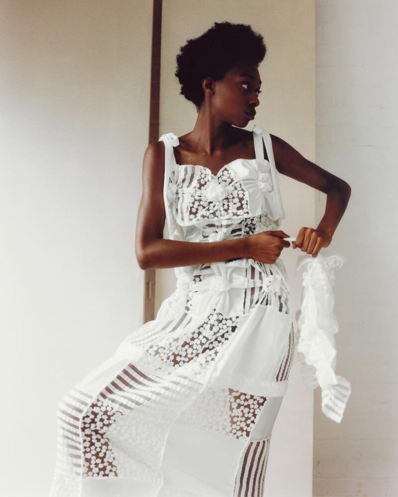 Róisín Pierce says working in white in an all over tone makes you work harder, because it is challenging. Photograph: Andrew Nuding