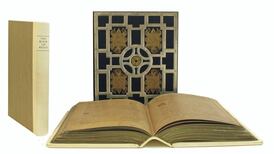 A facsimile of the Book of Kells and soldiers’ badges from the Western Front