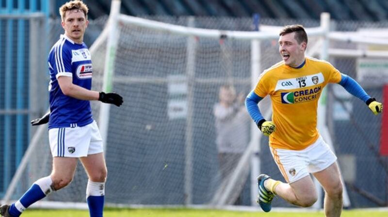 CJ McGourty has carried Antrim’s forward threat. Photograph: John McIlwaine/Inpho