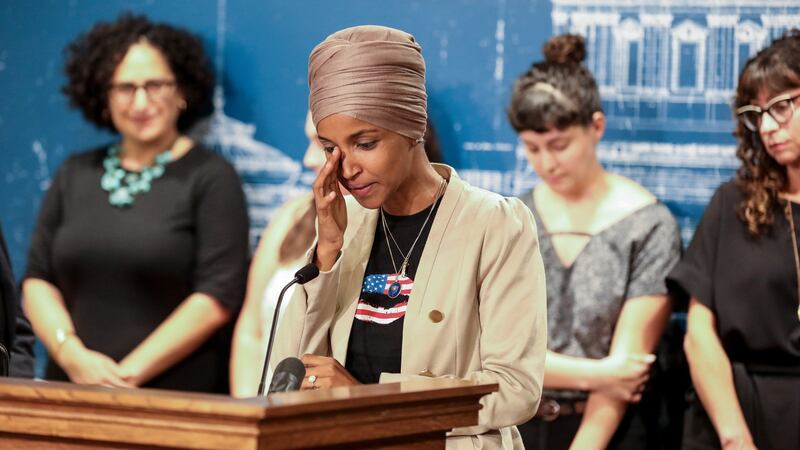 The US president’s remarks came as part of a barrage of disparaging comments that threaten to re-ignite an ongoing feud with Democratic congresswomen Ilhan Omar of Minnesota (pictured) and Rashida Tlaib. Photograph: Jenn Ackerman/The New York Times.