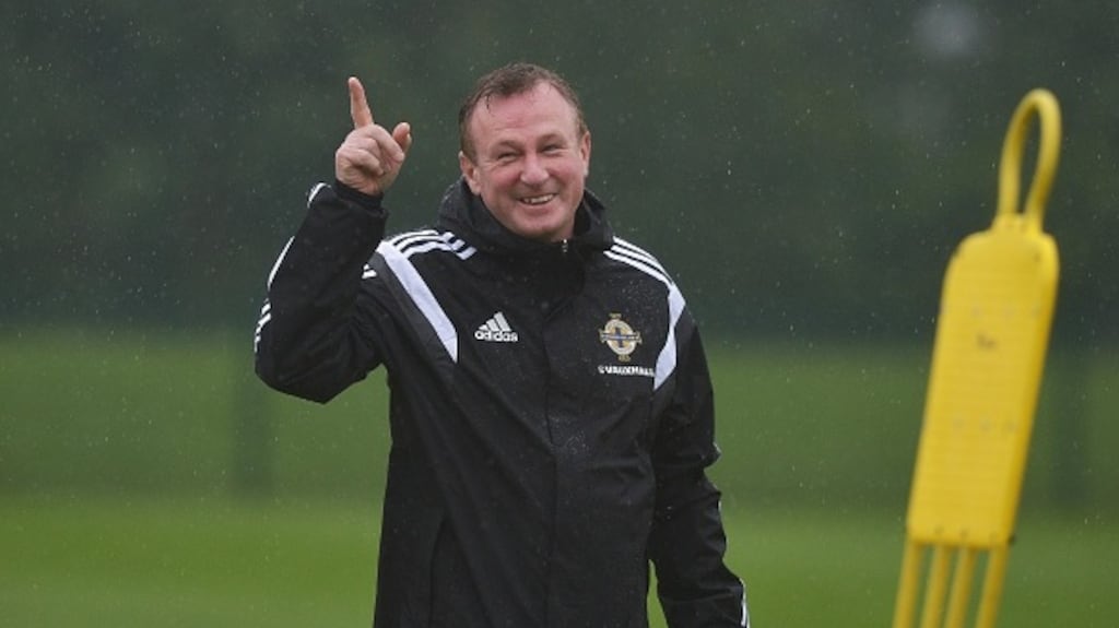 Michael O’Neill has signed a new four year contract with Northern Ireland. Photograph: Getty