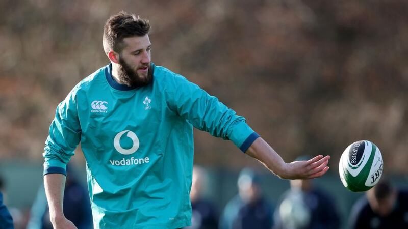 Ireland’s Stuart McCloskey during training at Carton House. Photo: Dan Sheridan/Inpho