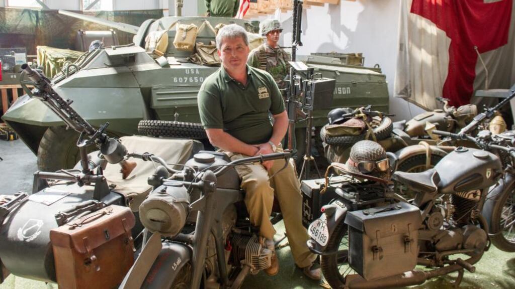Irish Military War Museum founder and curator William Sullivan  in the museum in Collon, Co Louth. Photograph: Barry Cronin