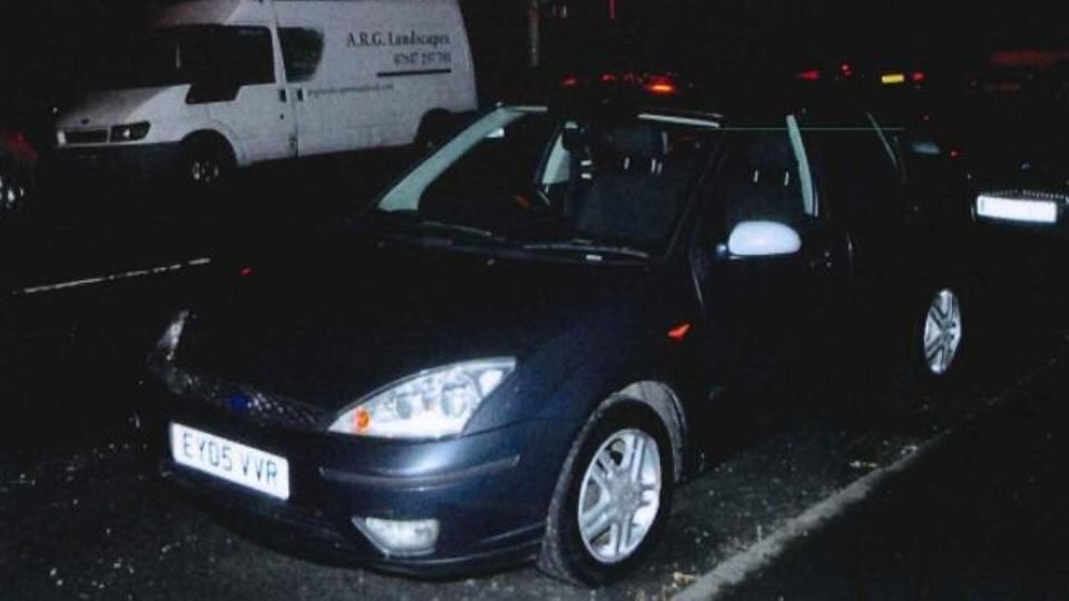 Handout picture from Scotland’s Crown Office of the car in which Alexander Pacteau said he murdered Karen Buckley with a spanner, while parked in Kelvin Way, Glasgow.
