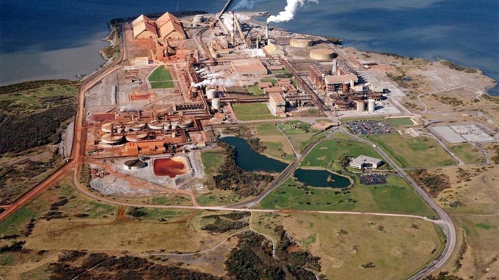 The Aughinish Alumina plant on the Shannon Estuary near Foynes, Co Limerick