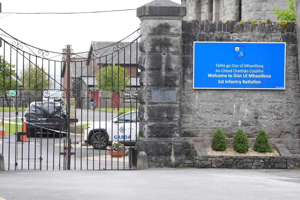 The boy appeared before a sitting of the children’s court in Galway on Wednesday morning to face two new charges arising from an alleged assault on Fr Paul Murphy on August 15th at Renmore Barracks. Photograph: Brian Lawless/PA Wire