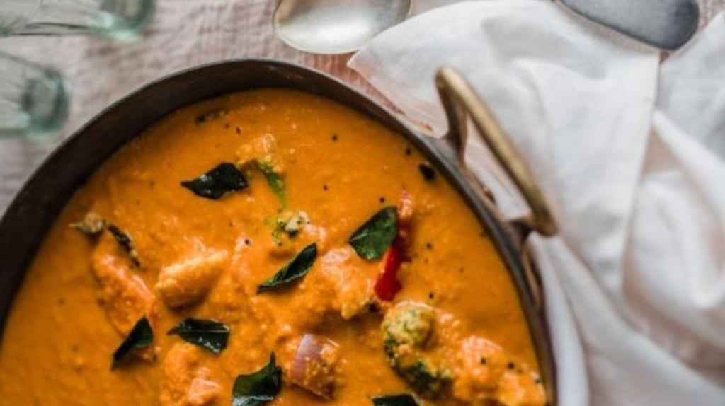 Kerala Kitchen Kovalam subji curry (vegetable curry). Photograph: Nathalie Marquez Courtney; styled by Lesiele Juliet