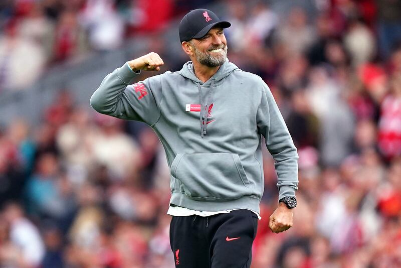 Liverpool manager Jurgen Klopp. He said he had seen Szoboszlai first hand when the midfielder was a teenager at Red Bull Salzburg. Photograph: Mike Egerton/PA Wire