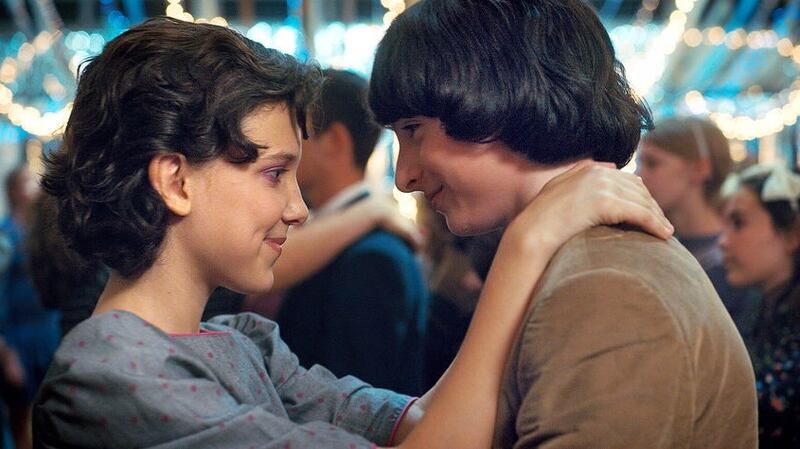 Millie Bobby Brown and Finn Wolfhard in Season 2 of Stranger Things. Photograph: Netflix Millie Bobby Brown and Finn Wolfhard in Season 2 of Stranger Things. Photograph: Netflix