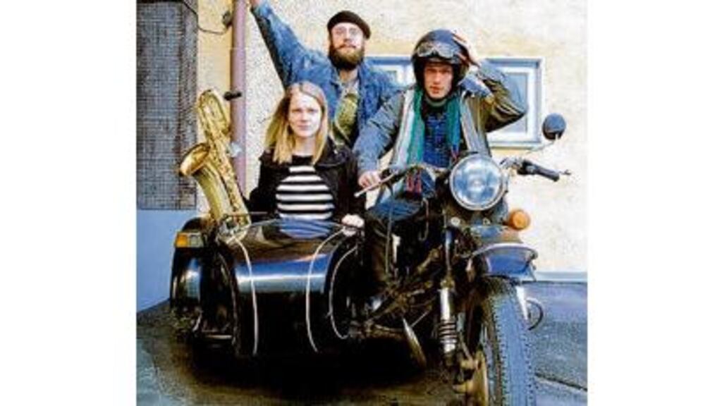 Linda Fredriksson with Swedish group Mopo