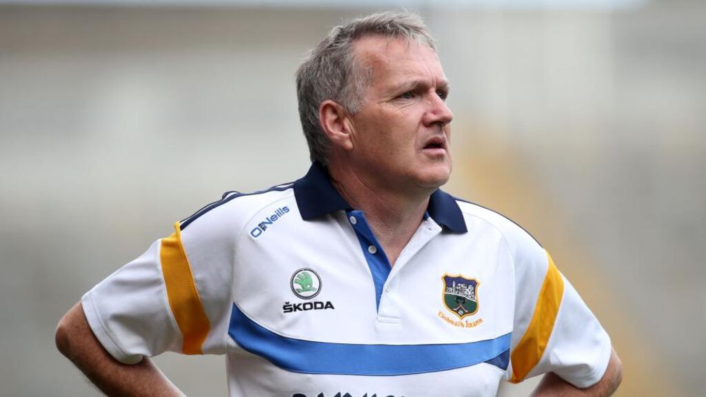 Tipperary boss Eamon O’Shea. “People didn’t really give us a chance. We’re delighted that we got the draw, but we always had a really strong belief in ourselves. And I always believe in my team, absolutely.” Photo: Ryan Byrne/Inpho