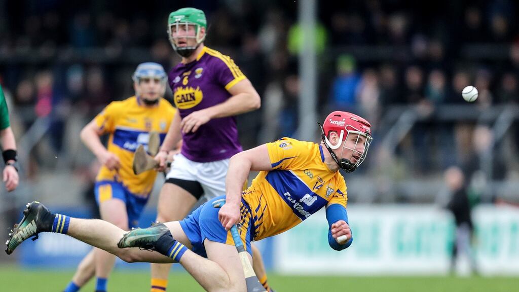 Clare’s John Conlon in action during their Allianz League clash with Wexford. Photo: Laszlo Geczo/Inpho