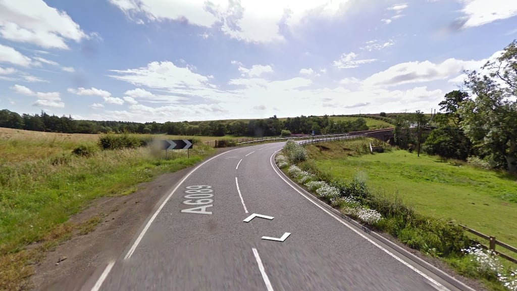 A fatal single-vehicle bus crash happened on the A6089, between Carfraemill and Gordon, at about 10.50am on Saturday. File photograph: Google Street View