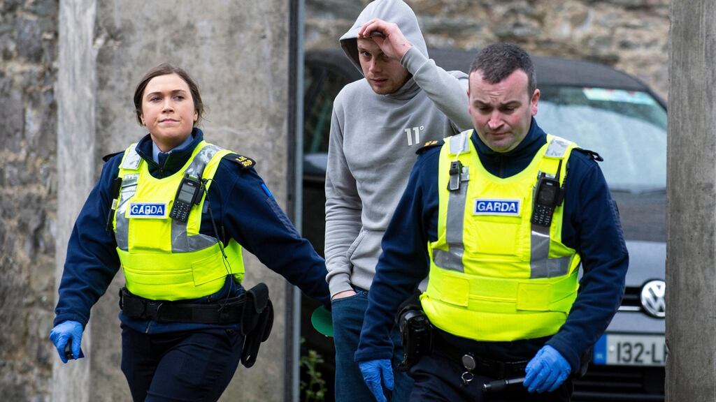 Keith Lennon (centre) has failed in an appeal over the sentence he received for killing three people in a collision in Co Louth in February 2020. Photograph: Ciara Wilkinson
