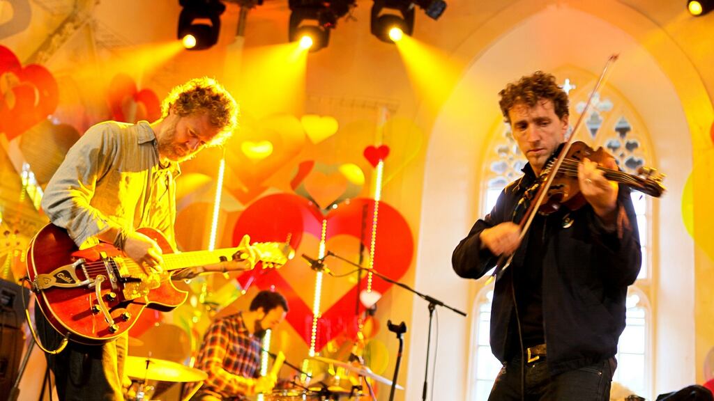 Glen Hansard in St James’s Church at the recording of Other Voices in Dingle, Co. Kerry, Ireland.
