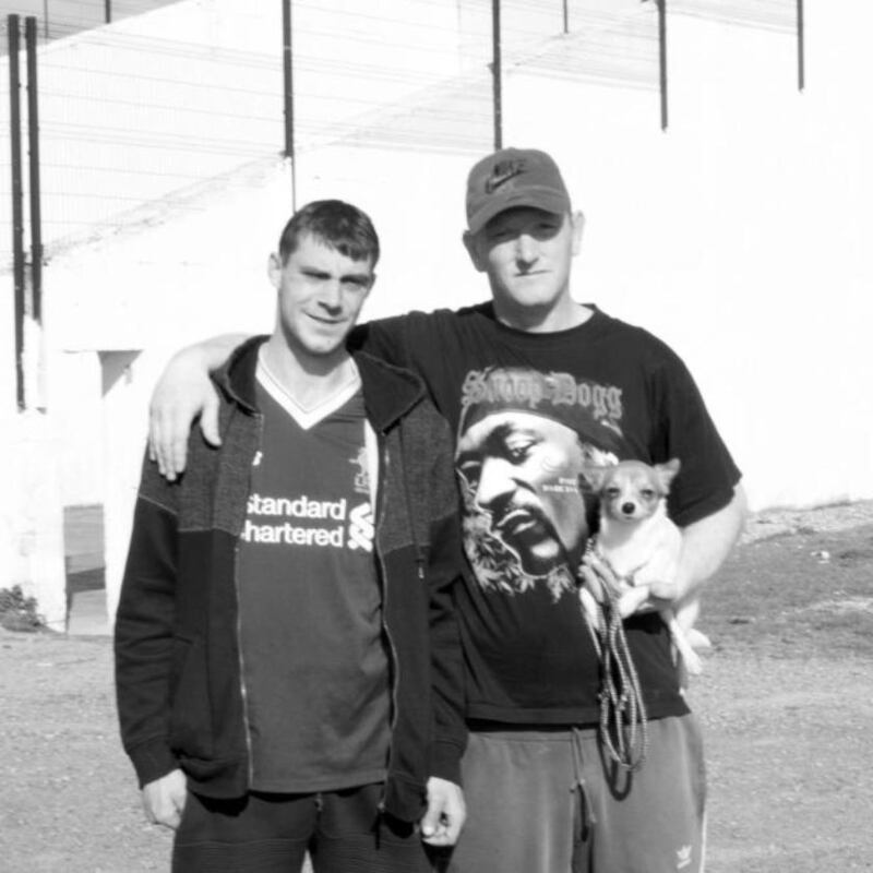 Child poverty in Limerick: TJ Ryan and Michael Desmond, who helped refurbish the handball alley at St Mary’s Park. Photograph: Liam Burke/Press 22