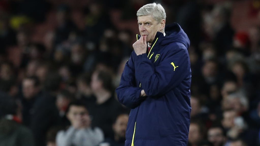 Arsenal manager Arsene Wenger looks on during his side’s Champions League defeat to Bayern Munich. Photo: Ian Kington/Getty Images