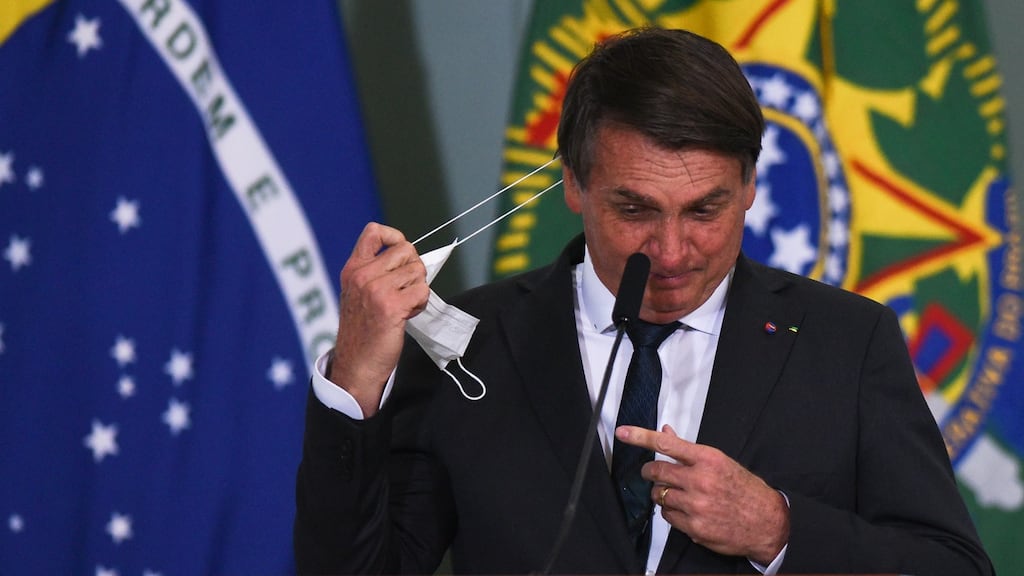 Jair Bolsonaro: embracing populism. Photograph: Andre Borges/Bloomberg