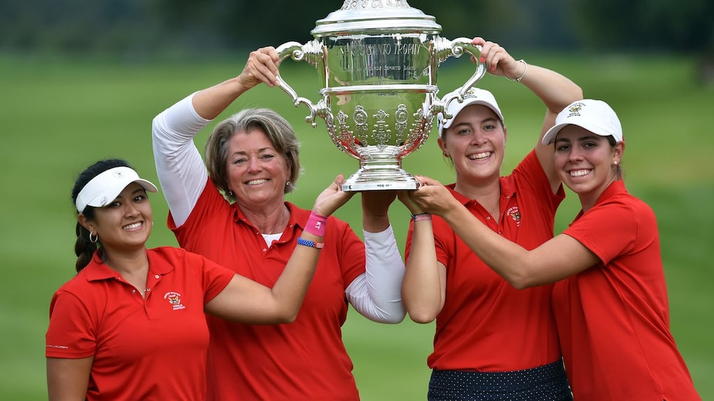 The  USA team (from left) Lilia Vu, Stasia Collins (Team Captain), Jennifer Kupcho and Kristen Gillman at Carton House. Photograph:  Pat Cashman