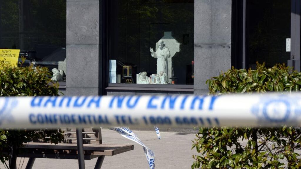 The scene yesterday at Northern Cross on the Malahide Road where the body of Dean Fitzpatrick was found with stab wounds on Saturday night. Photograph: Alan Betson