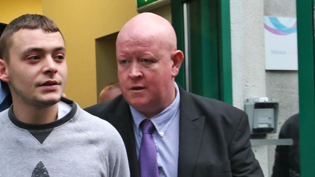 Wayne Cluskey (left) who has been sentenced to nine years in jail for his role in the death of Christopher Nevin. Photograph: Collins