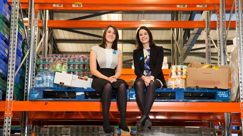 FoodCloud co-founders Iseult Ward and Aoibheann O’Brien have connected more than 2,000 shops across Ireland and the UK with about 5,000 charities through food waste collection. Photograph: Naoise Culhane