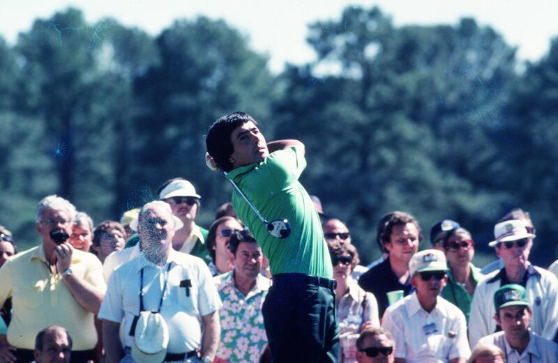 Times past: Seve Ballesteros tees off during the 1979 Masters tournament. Photograph: Augusta National/Getty Images