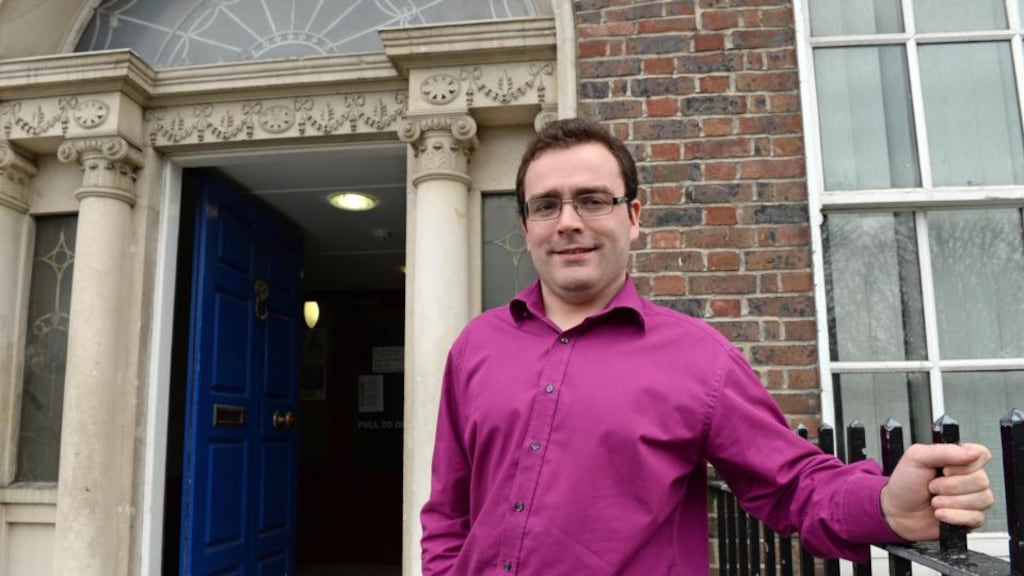 Gerard Gallagher, at DIT on Mountjoy Square, talks about dyslexia: ‘I’ve learned that the role of parents is hugely important: mine really wanted me to do well.’ Photograph: Eric Luke