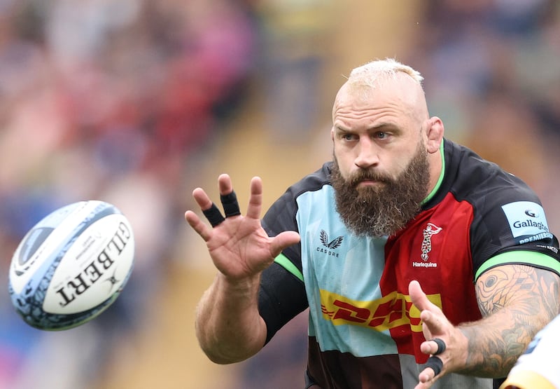 Joe Marler playing for Harlequins. Photograph: Warren Little/Getty
