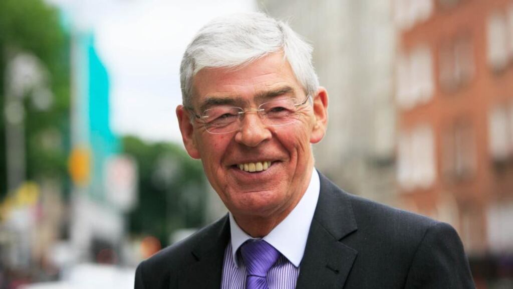 Alan Dukes, former chairman Anglo and IBRC, arriving at the Oireachtas banking inquiry at Leinster House, Dublin on Thursday. Photo: Gareth Chaney/Collins