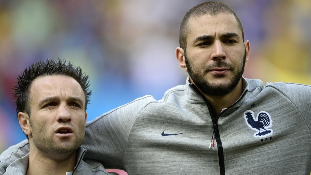 Mathieu Valbuena, left, and Karim Benzema were left out of the France squad last time around. Photo: Franck Fife/Getty Images