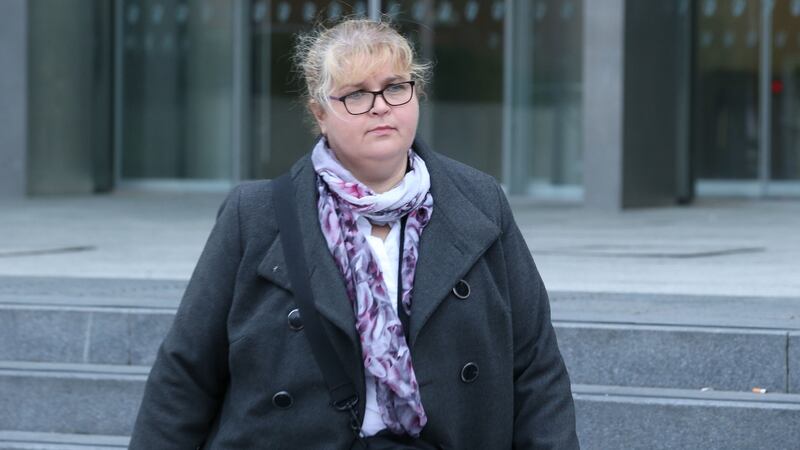 Det Garda Janette ONeill leaving the court after giving evidence. Photograph: Collins Courts