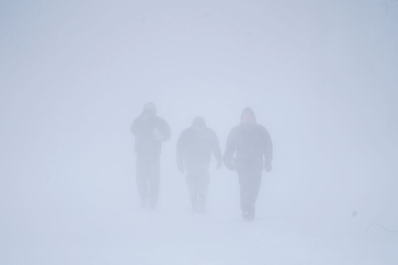 There was a sustained blizzard in Buffalo, New York. Photograph: Derek Gee/The Buffalo News/AP